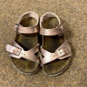 Birkenstock Rio AS Kids Birko-Flor Sandals Electric Metallic Copper $71.95